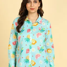 maaesa Women Regular Fit Printed Spread Collar Casual Shirt-picture-33