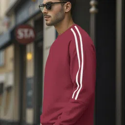 teewink Men Full Sleeve Striped Sweatshirt image 3