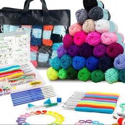 qroof 113 Piece Crochet – Yarn 24 PCS Crochet Accessories Set Hooks, Knitting Needles-picture-10