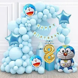 crazy propz 8 Yr Party Decoration Set Arche Kit & Happy Birthday Banner Star &Character Foil-picture-10