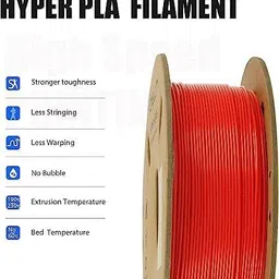 WOL3D Creality PLA Filament [Red], Hyper PLA High Speed 3D Printer Filament Plate/Bed image 3
