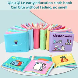 verilux 6Pcs Baby Cloth Book Set Sensory Books for 6-12 Months Early Education Shower image 4