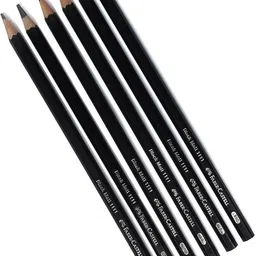 definite ARTLINE 6Pc Sketch Pencils + 6Pc Blending Stumps + FABER CASTELL 6Pc Drawing Pencil image 3
