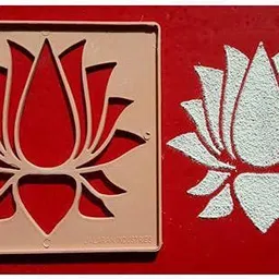 tovaih Set of 12 Rangoli Stencils for Floor Decoration, Diwali Decoration, (4x4 inches) Rangoli Stencil image 5