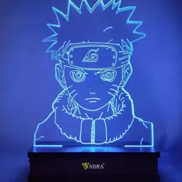 vndra Light Anime Naruto 3D Acrylic LED Frame 16 Colors Control Desk Table Table Lamp image 4
