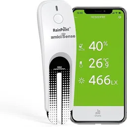 amicisense Soil Moisture Meter, Temperature & Light Sensor Soil Test Kit image 1