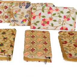 sunesh creation Casual Gold, Orange Clutch image 4