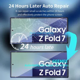 FABEKEE Front and Back Screen Guard for Glossy Hydrogel Film [NOT Glass] Screen & Body Protector for Samsung Galaxy Z Fold 7 With Installation Kit & Edge to Edge Full Screen Coverage (Z Fold 7- Full Set Glossy) Membrane image 2