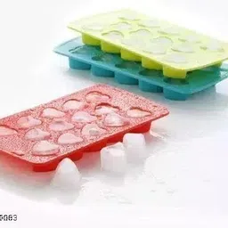 tirth heart shape ice cube tray Multicolor Plastic Ice Cube Tray image 2