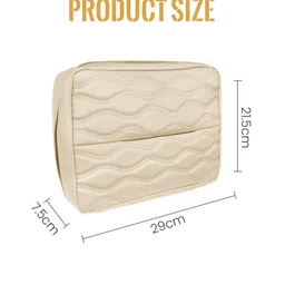 maycreate PU Leather Car Tissue Holder Beige Vehicle Tissue Dispenser image 2