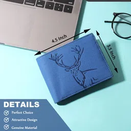 metronaut Men Casual, Formal Blue Artificial Leather Wallet image 2