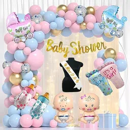 pbbs Solid Baby Shower Decoration, Mom To Be Decoration Items Set, Baby Shower Balloons Balloon-picture-22