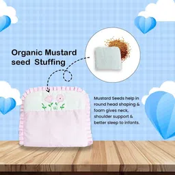 hunny bunny kids store pillow Mustard Seeds Floral Baby Pillow Pack of 1 image 4