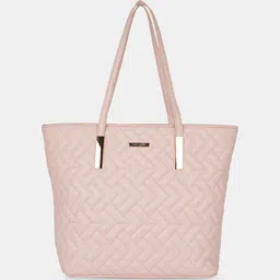 Forever Glam by Pantaloons Colourblocked PU Oversized Shopper Handheld Bag with Quilted image 2