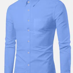 doraemon fashion Men Regular Fit Solid Cut Away Collar Casual Shirt-picture-23