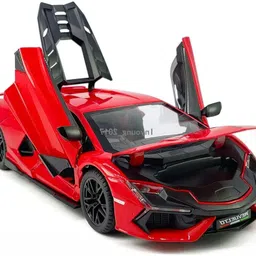 arniyavala 1:24 Lamborghini Revuelto Diecast Pull Back Acousto-Optic Alloy Metal Toy Car image 4
