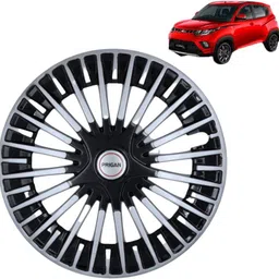 prigan KUV100 Acura Black Silver 14 INCH Wheel Cover For Mahindra KUV100-picture-15