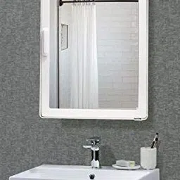 pgen Medium (Size: 12x16x4 Inch) Virgin Plastic Bathroom Mirror Storage Basin Cabinet Plastic Wall Shelf-picture-22