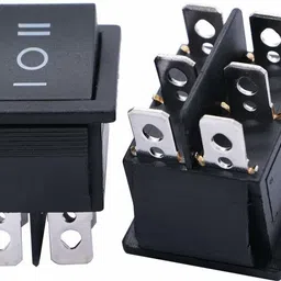 symfonia Rocker Boat Switch, 5 Pcs DPDT 6 Pins heavy duty Rocker Power Switch Snap, AC 20A/250V 15A/125V, 3 Position ON/Off/ON Mini Boat Rocker Switch Toggle for Car Auto Boat Electronic Components Electronic Hobby Kit image 2