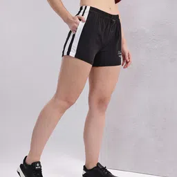 hrx by hrithik roshan Solid Women Black Regular Shorts image 3