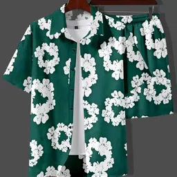 glori star Shirt Chino Shorts Western Set image 1