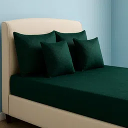 shruvis ekart Woolen King Fitted (Elastic) 400 TC Printed Bedsheet image 2