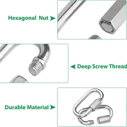 ymd Press Down Cable Machine Attachment Set, LAT Pulldown, Quick Locking Carabiner Multi-training Bar image 4