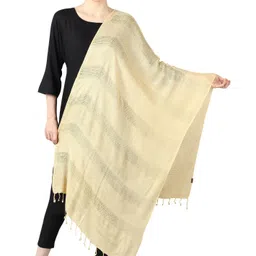 flyer Woven, Striped, Self Design, Solid Viscose, Cotton Blend Women Yellow Stole, Scarf, Fancy Scarf-picture-18