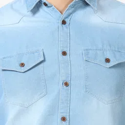 sqin Men Regular Fit Self Design Casual Shirt image 3