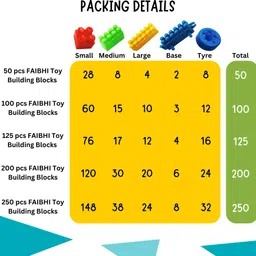 faibhi 150 pcs Building Blocks with Zipper Pouch image 5