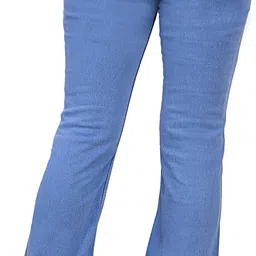 urban a-line Women Flared High Rise Blue Jeans image 2