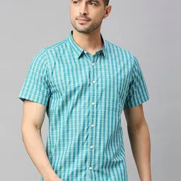 Thomas Scott Classic Slim Fit Gingham Checked Casual Pure Cotton Shirt-picture-33