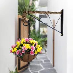 garden deco 10 Inch Rope Bracket for Hanging Baskets and Bird Feeders (Set of 6 Pcs) 26.5 Shelf Bracket image 3