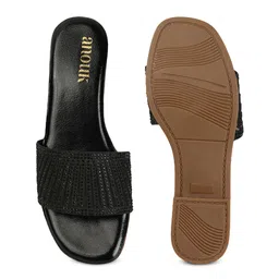 Anouk Women Party Open Toe Flats With Western - Embellished image 5