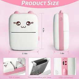 Wolcentra Mini Inkless Bluetooth Pocket Printer for Prints Picture List Memo Receipt Tag Mini printer image 3