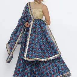 Kesarya Ready to Wear Cotton Lehenga & Unstitched Blouse With Dupatta image 2