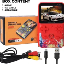 MOOZMOB G620 Video Game, Handheld Console with AV Cable for TV with 500 Classic like Contra Series, Super Mario Series, Snow Bro, Adventure Battle image 2