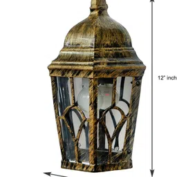 prop it up Outdoor Wall Mounted Antique Finished LED Wall Light With Unbreakable Clear Fiber for Front Elevation Lamp/Light, (HL/AL-ATN-03) Gate Light Outdoor Lamp image 3