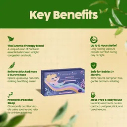 o'mumsie Natural Vapour Patches For Kids, Quick Relief from Runny Nose & Nasal Congestion Manual Nasal Aspirator image 4