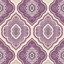 Dreamscape Purple Ethnic Motifs Pure Cotton 140 TC Single Fitted Bedsheet & Pillow Cover image 4