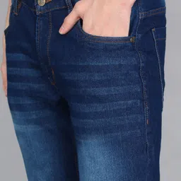 metronaut Men Slim Mid Rise Dark Blue Jeans image 5