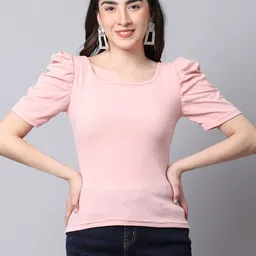 Sugathari Puff Sleeve Square Neck Top image 1