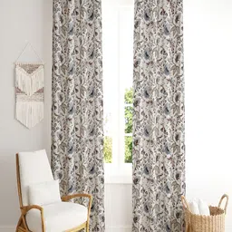 CHICERY Purple & White 2 Pieces Floral Room Darkening Cotton Window Curtains-picture-25