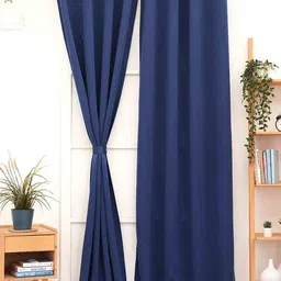 Ariana Blue Black Out Long Door Curtain-picture-31