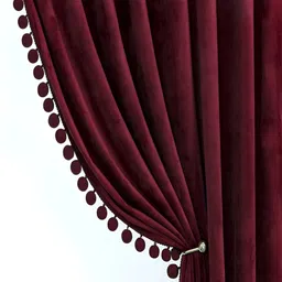 STITCHNEST Maroon 2 Pieces Velvet Black Out Window Curtains-picture-21