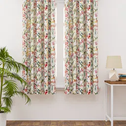 HAPPY HUES Off White Floral Window Curtain-picture-18