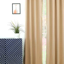 Ariana Beige Black Out Single Door Curtain-image-17