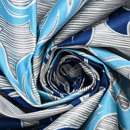 Panipat Textile Hub Blue & White 4 Pieces Floral Printed Window Curtains image 2