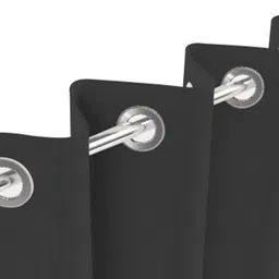 CURIOUS LIFESTYLE Grey Set of 2 Room Darkening Door Curtain image 3