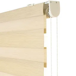 Deco Window Beige Solid Room Darkening Zebra Window Blinds image 3